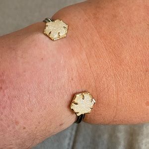 Kendra Scott cuff bracelet - gold with drusy stones
